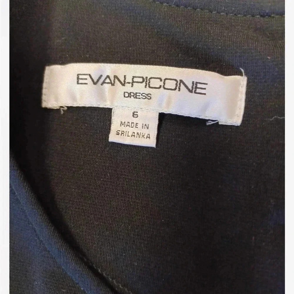 Evan Picone Black Midi  Dress Size 6 - Picture 10 of 11